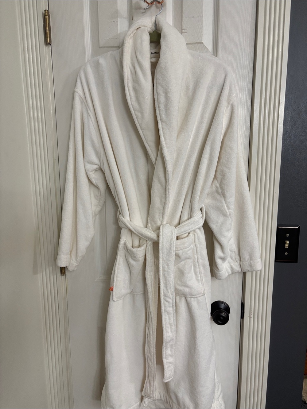 IKEA White Plush Bathrobe with Hood